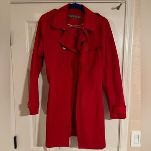 Kenneth Cole Reaction Red Double Breasted Trench Coat